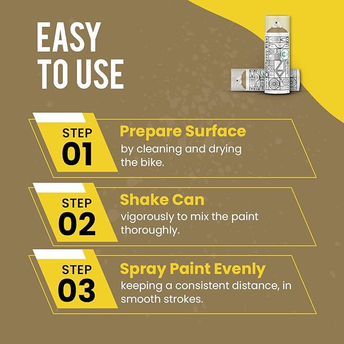 Spray.Bike Spray Paint | Designed Mainly for Bicycles | Multi-Use Acrylic Spray Paint for Metal, Plastic | High Coverage Bike Paint, 400ml, Calcott