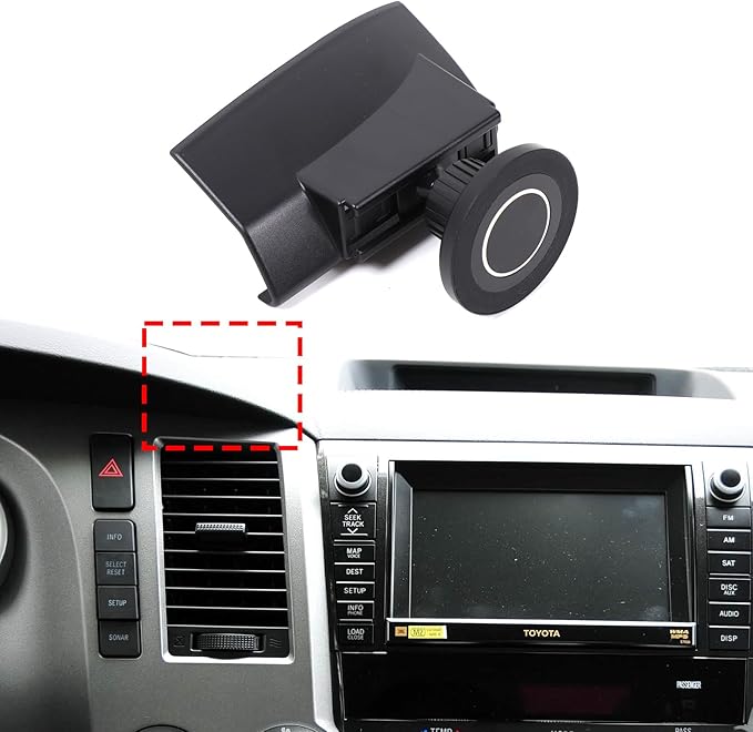 HAPPYHORSE Car Phone Mount Compatible with Toyot@ Tundra/Sequoia 2007-2013 Central Control Navigation Cell Phone Holder Dash Clip Dash Panel Mobile Phone Bracket Stand Accessories (Style D)
