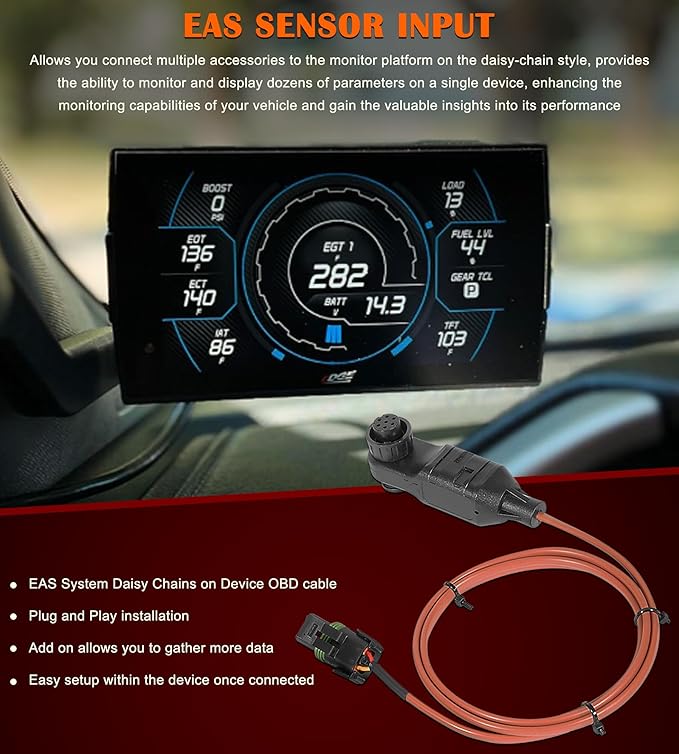For EAS EGT Expandable Starter Kit 98620 with Probe and Cable - Perfectly Fits for Edge CS, CS2, CTS, CTS2 and CTS3 Systems, Ideal for Daily Diesel Driving or Towing
