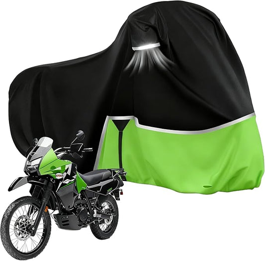 Waterproof Motorcycle Cover Replace for Kawasaki Ninja 400 500 650 Z900 Zx6r Street Without Trunk Models, 420D Oxford Cloth Motorcycle Cover for Snow Rain Dust Protection (Ninja)