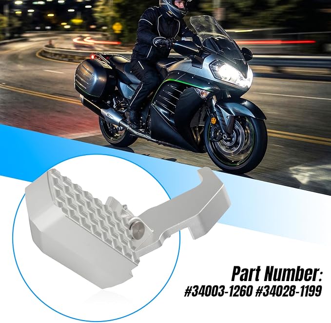Right Front Foot Peg and Bracket Fit For Kawasaki 1986-Up ZG1000 Concours - Aluminum Material - #34003-1260#34028-1199