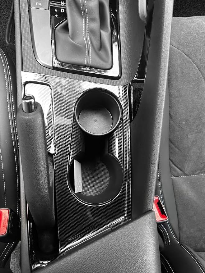 YOUTOOCAR Water Cup Holder Trim Cover Compatible with Hyundai Elantra N/N Line (CN7) 2021–2025 Interior Accessories (Carbon Fiber Pattern)