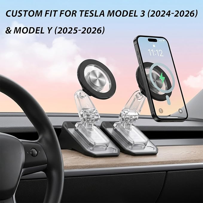 Tesla Model 3/Y Accessories Car Seat Back Hooks and Magnetic Car Phone Holder