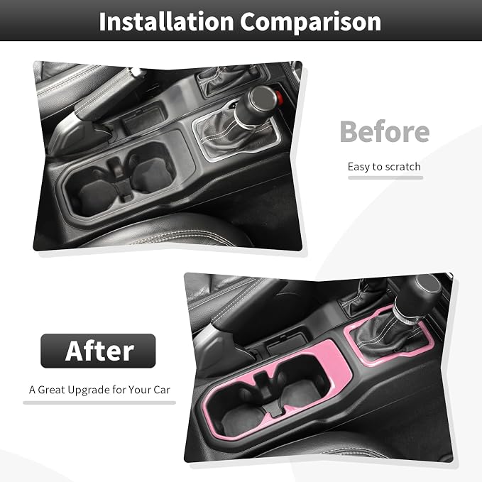 23PCS Full Set Interior Decor Trim Kits Fit for 2018-2023 Jeep Wrangler JL JLU & Gladiator JT 4Door Dashboard Cup Holder Headlight Switch Gear Shift Roof Speaker Map Light Inner Door Bowl Trim