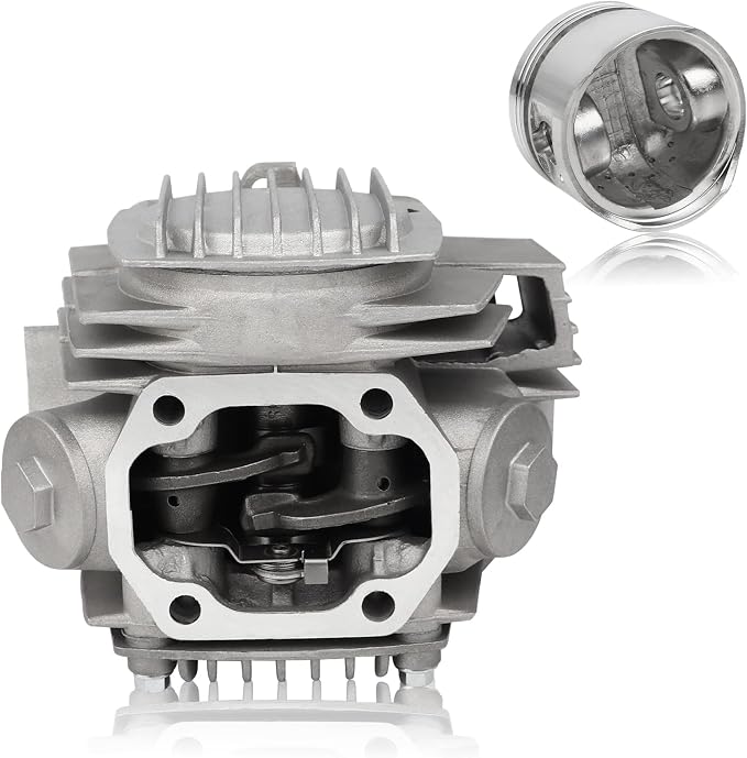 FLYPIG 52.4mm Cylinder Head with Cylinder Piston Rebuild Kit for 110CC 4 Stroke Chinese Roketa Coolster ATV Pit Quad Dirt Bike Go Kart