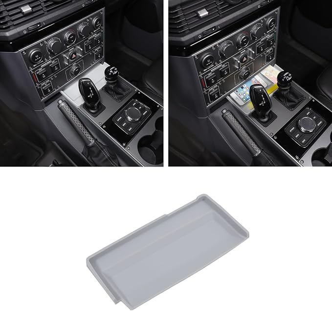 Front Center Console Mat Compatible with INEOS Grenadier 2020-2025 Accessories, Center Console Bin Anti Slip Silicone Mat, Insert/Bottom Center Console Organizer Compartment Slot Liner Mat (Grey)