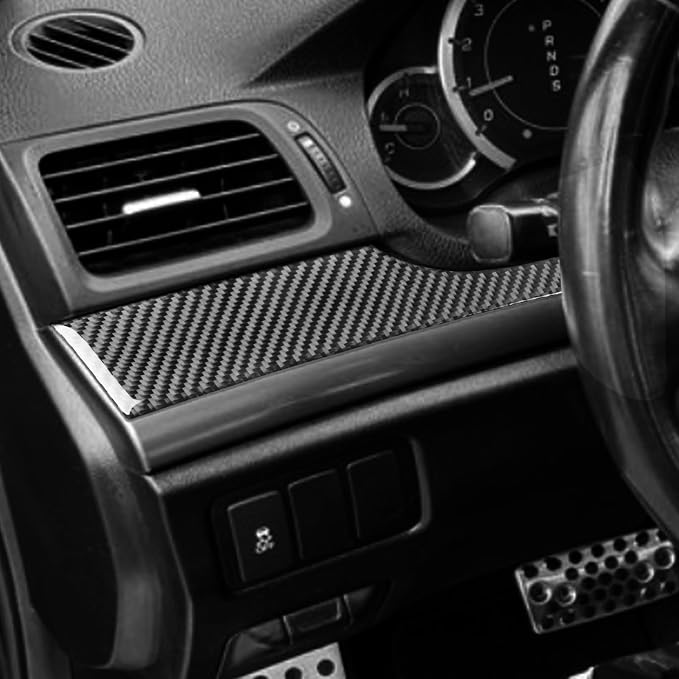 Black Soft Carbon Fiber car Interior Driver Side Decoration 1/Piece Decorative Sticker Suitable for Acura TSX 09-14 Carbon Fiber car Interior