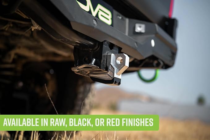 DV8 Offroad Xtract Hitch Skid Plate | Hitch Mounted Rear Skid Plate | 1" Thick Mount for 3/4" D-Ring | Designed to Mount to 2" Receiver with a 5/8" Pin | 13,000 lb Working Load Limit (Red)