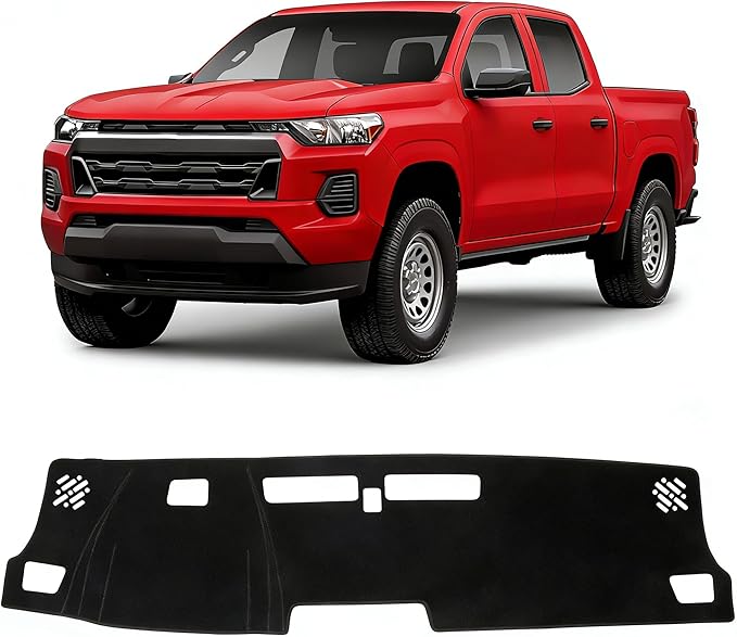 KUST Black Dash Cover for 2023-2025 2026 Chevy Chevrolet Colorado/GMC Canyon Non-Slip Dashboard Cover Polyester Interior Accessories for Colorado/Canyon Custom Fit Dash Mat Sunshade No Glare