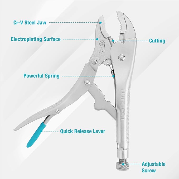 DURATECH 10-Inch Locking Pliers & DURATECH 7-Piece Pliers Set