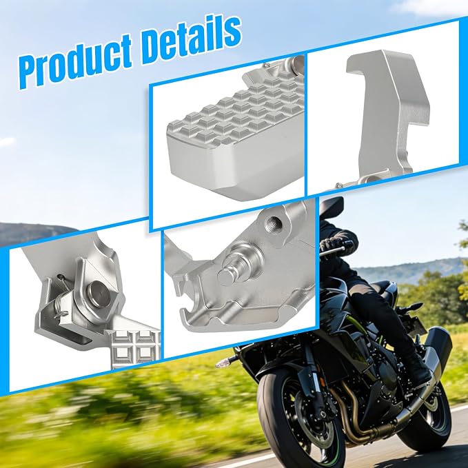 Right Front Foot Peg and Bracket Fit For Kawasaki 1986-Up ZG1000 Concours - Aluminum Material - #34003-1260#34028-1199