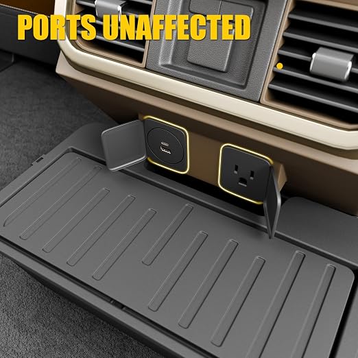 Trash Can Compatible with 2021-2025 2026 Ford F150 Trash Bin One-Touch Garbage Can Push-to-Open Trash Bin Extra Rear 2nd Row 7.4L Center Console Storage Box for 2024 F-150 Accessories