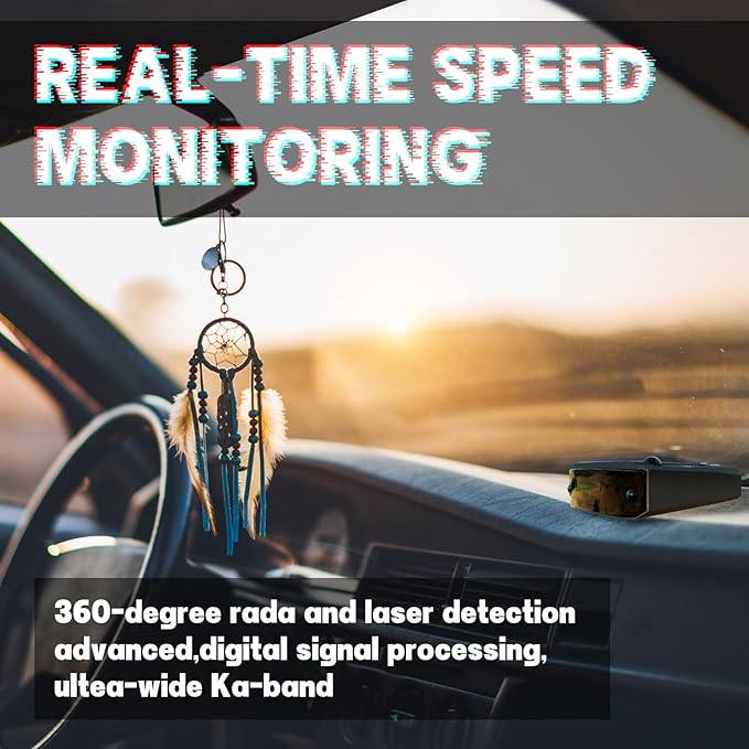 Driving Aids Laser/Radarr-Detector for Cars - Long Range Detection, Mute Memory, City/Highway Mode, Led Display, False Alert Filtering VG-2 Immunity, Ideal Gifts (Red)