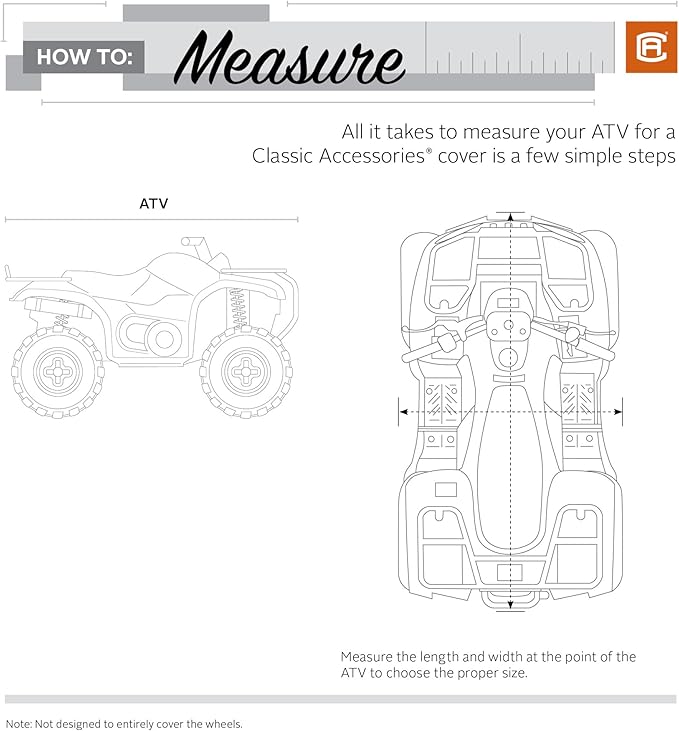 Classic Accessories QuadGear ATV Storage Cover, Fits ATVs 80"L x 44"W x 45"H, Large, Olive Drab