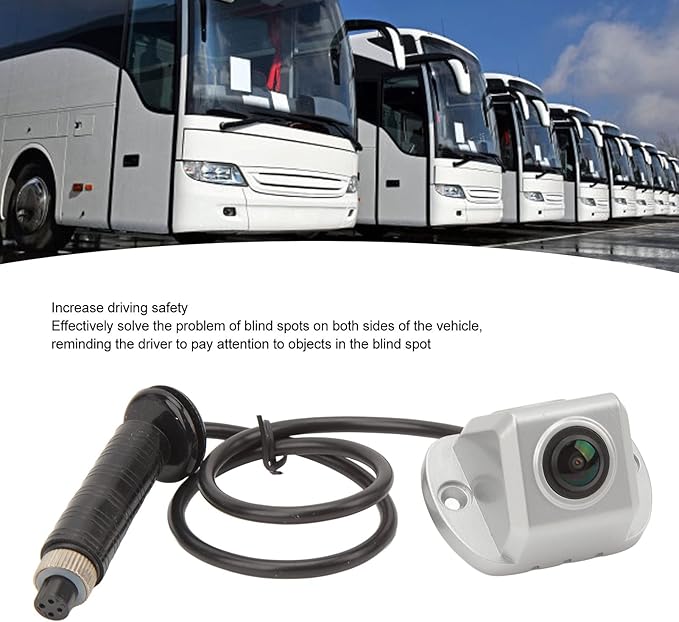 KIMISS Side View Camera for RV Truck Bus 150 Degree Wide Angle Night Vision 4 PIN Aviation Connector Blind Spot Surveillance Camera 1080P