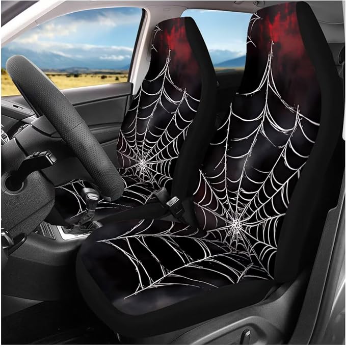 Ystardream Y2K Spider Web Car Interior Seat Cover Full Set Seat Covers for Car for Women Automotive Vehicle Cushion Cover for Cars SUV Pick-up Truck Universal Fit Most Truck, SUV, or Van