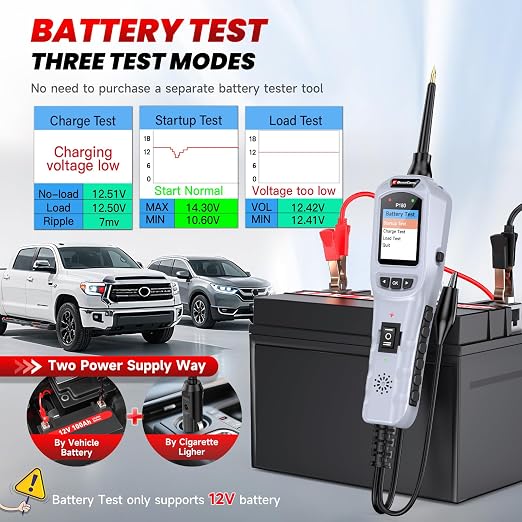 2026 BOSSCOMM P180 Automotive Probe Tester – 9-30V Electrical Power Probe, AC/DC Voltage/Diode/Resistance/Relay/Fuse Test, Wire Tracer, Battery/Fuel Injector Tester, 40FT Cable