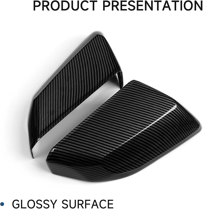 Car ABS Carbon Fiber Exterior Rearview Mirror Cover Interior Trim Side Mirror Decor for Chevy Colorado/GMC Canyon 2023 2024 2025 2026 Accessories