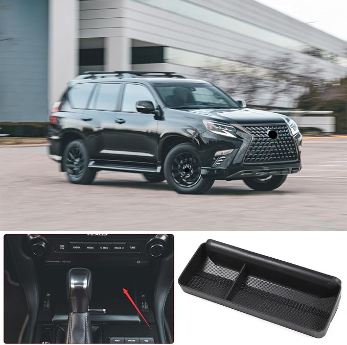 Center Console Storage Box Tray Organizer Compatible with Lexus GX GX400 GX460 2004-2020 and GX470 2004-2009, Secondary Container Insert Storage Box Accessories