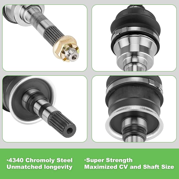 Front Left Right CV Axle Shaft & Wheel Bearing & Seals Kit for Kawasaki Mule 2510/3010/4010 KAF620 KAF950 4x4 Diesel Axle Replacement