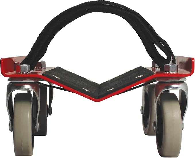 Extreme Max 5800.0228 V-Slides Snowmobile Dolly System - Steel, Red
