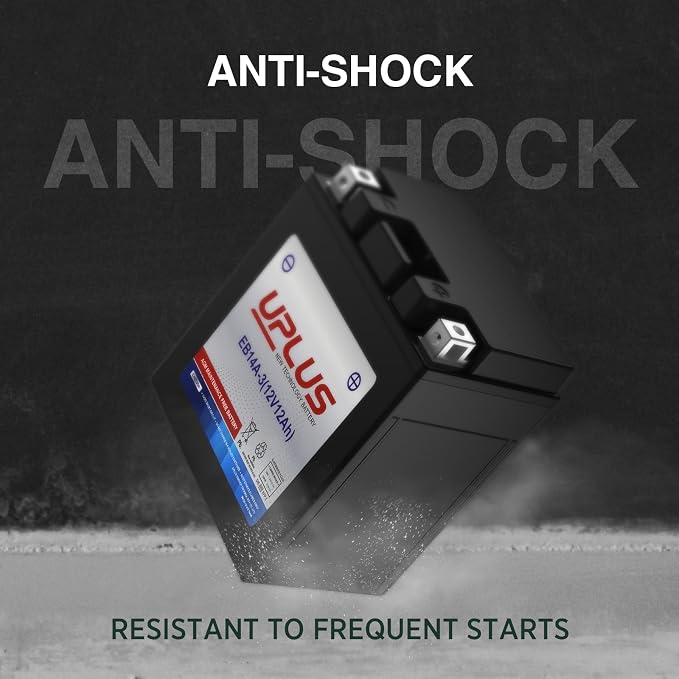 UPLUS YTX14AHL-BS Motorcycle Battery, EB14A-3 12V 12Ah SLA Batteries Maintenance Free Scooter ATV AGM Battery, Replacement for PTX14AHL-BS, GTX14AHL-BS, YUAM62H4L, YB14L-A2, 12N14-3A, YB14L-B2, ETX15L