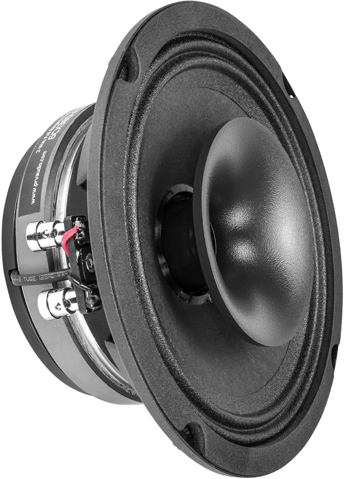 PRV AUDIO 6.5" Shallow Coaxial Car Audio Speaker 6CX380-4 Slim Loudspeaker with Built-in Tweeter Driver and Grill Included 380 Watts 4 Ohm (Single)