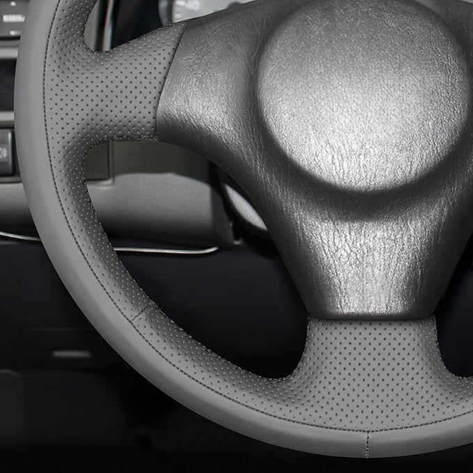 MEWANT Hand Stitch Steering Wheel Cover for Toyota RAV4 1998-2003 / Celica 1999-2006 / Corolla 2003-2008 / Matrix 2002-2008 / MR2 1999-2007 / Supra/Caldina, Custom Fit DIY Wrap Interior Accessories
