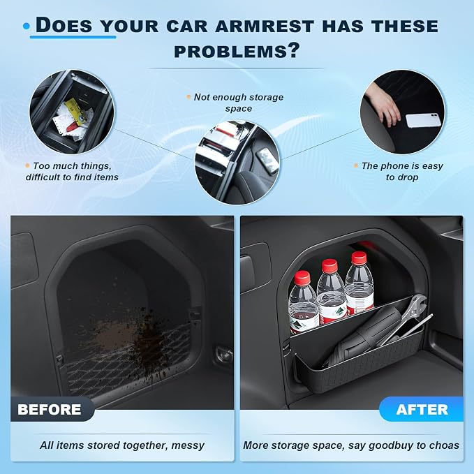 BIXUAN 2026 RAV 4 Trunk Side Storage Box for 2026 Toyota RAV 4 (6th Gen), TPE Rear Cargo Side Organizer Tray, Waterproof & Anti-Rattle Trunk Nook Bin, 2026 RAV 4 Interior Accessories