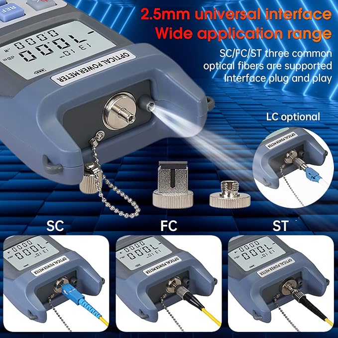 Fiber Termination Kit, 30Km Visual Fault Locator, Fiber Light Meter G710A, Fiber Cleaver F-6S, FTTH Fiber Optic Tool Kit for CATV Engineering