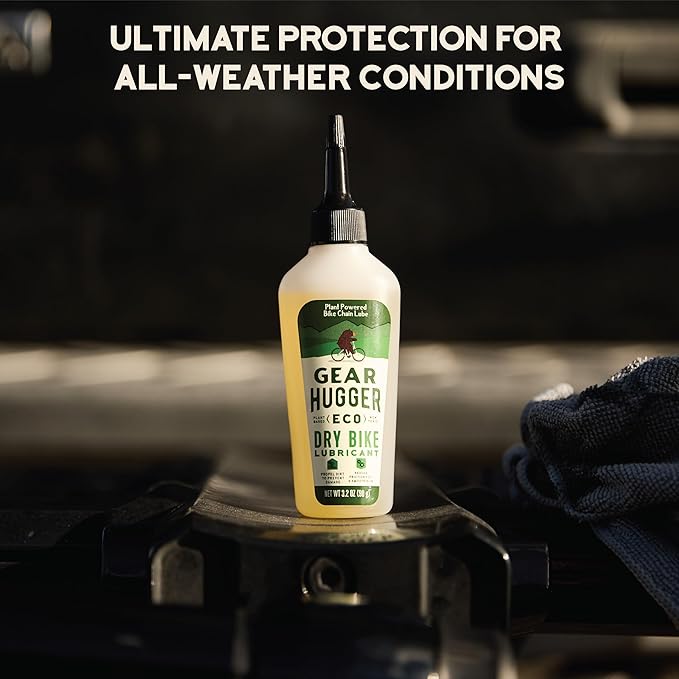 Gear Hugger - Dry Lube and Degreaser - Eco-Friendly & Long-Lasting Bike Chain Cleaner – Plant-Based Bike Lubricant, No Petroleum, No PTFE