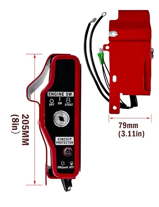 YAMAKATO Electric Start Kit for Honda Gx340 GX390 11HP 13HP Small Engines, Key Box for 339cc-389cc Motor Upgrade Electrical Starter Type 2