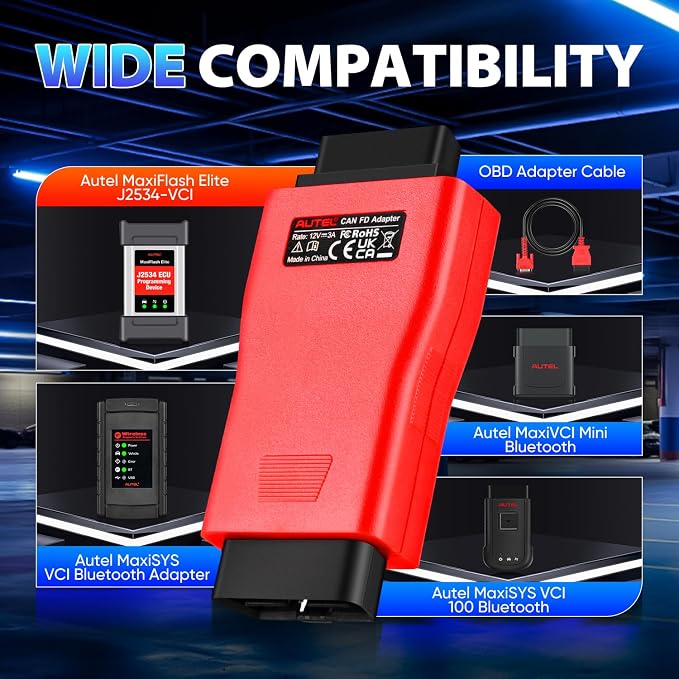 2026 Autel CAN FD Adapter, Support CANFD Protocol for GM 2020+, for Ford 2021+, for FCA Cars 2020+, for Toyota 2020+, etc., Work with Autel OBD2 Scanner MK808S MX808S MaxiSys Elite MK908 MS908 MS906BT