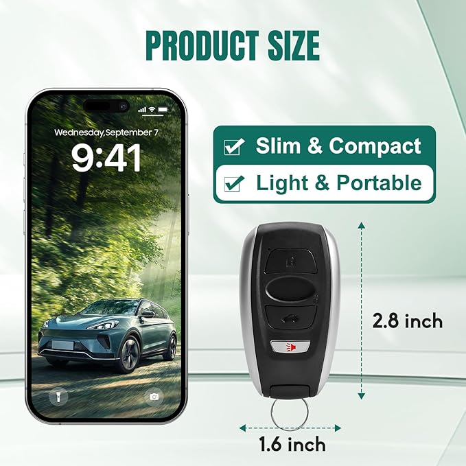 Key Fob Replacement Fits for Subaru Ascent Crosstrek Forester Impreza Legacy Outback WRX STI 2017-2024, Smart Proximity Keyless Entry Remote Control HYQ14AHK 88835-FL03A,88835-FL03B,88835-FL03C 433Mhz