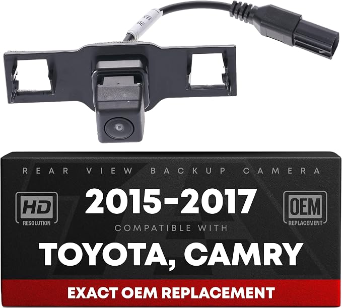 Rear View Backup Camera, Reverse Park Assist - Compatible with 2015-2017 Toyota Camry, 2015-2017 Toyota Camry Hybrid - OEM 8679006150, TO1960131