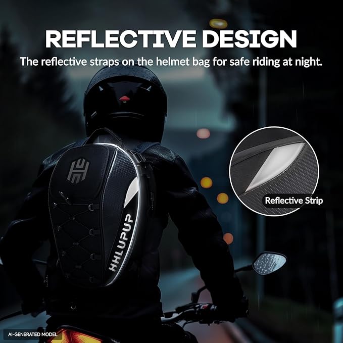 Motorcycle Tail Bag Seat Helmet Large Capacity Dual Use Motorcycle Backpack, 25L-38L Waterproof Luggage Bags White