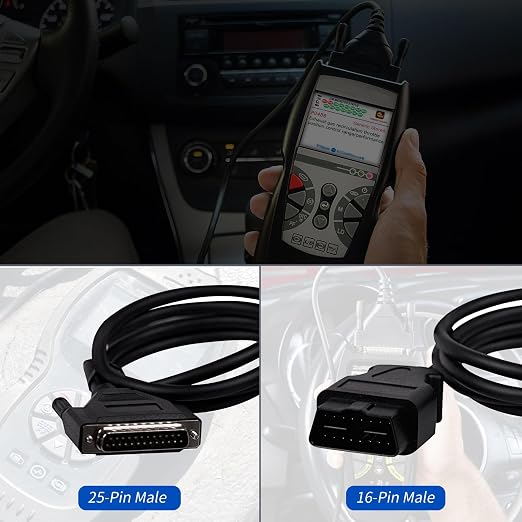 XTPTFABS OBD2 OBDII Cable Compatible with Zurich ZR11 ZR13 ZR15 Scan Tool Code Reader Scanner(Code Reader Scan Tool Part # 63807, 63806 and 56218)-Cable Total Length 5-FT