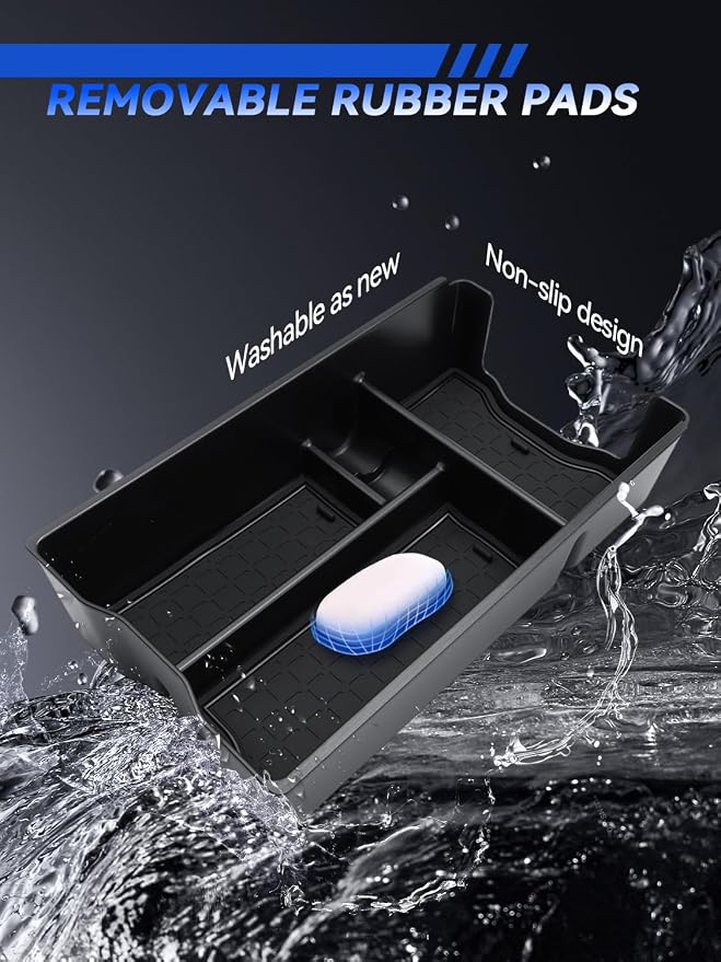 for 2026 RAV4 Center Console Organizer Tray Storage Box for Toyota RAV4 2026, Interior Accessories Armrest Tray Middle Storage Box Insert Container Durable ABS Plastic