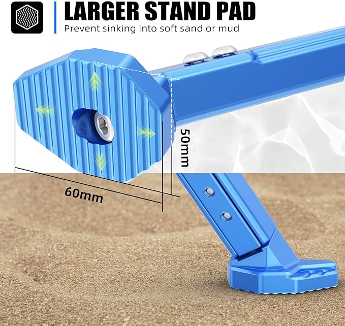 NICECNC Blue Kickstand Kick Stand Adjustable Sidestand Compatible with Suzuki DRZ400/DRZ400E/DRZ400S/DRZ400SM 2000-2020 2021 2022 2023 2024 See Fitment (Accessories not Included)