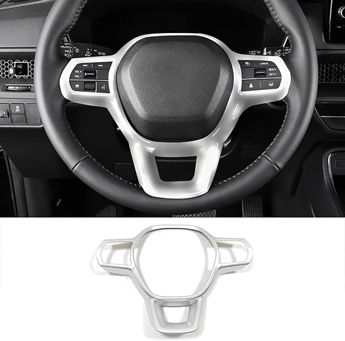 Car Accessories Fit for Honda CR-V CRV 2023 2024 Interior Left Center Console Decorative Frame Button Cover Trim Strips (Matte Silver) ABS 1 PC