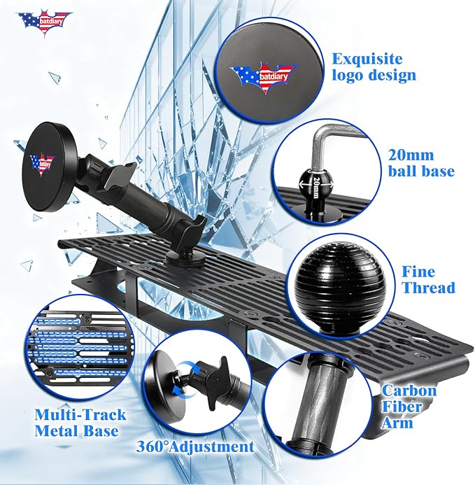 F150 Magnetic Phone Mount Compatible with 2021 2022 2023 2024 2025 Ford F150 & 2021-2023 Ford Raptor Truck Accessories Metal Cell Phone Holder Dash Platform Mount