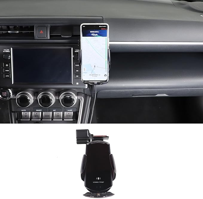 HAPPYHORSE Car Phone Mount Compatible with Toyot@ 86/Subaru BRZ 2022-2024 Car Central Control Right Side Mobile Phone Bracket Phone Holder Phone Mount with Self-Adhesive Base Accessories (Type D)