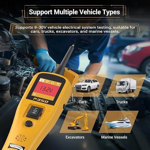 Car Automotive Power Circuit Breaker Probe Kit Tester Short Finder Tool Alternative Bsttery Electrical Fuse AC DC Voltage Tester Test Light Wire Break Locator Analyzer Tracer Pen Accessories 12v 24v