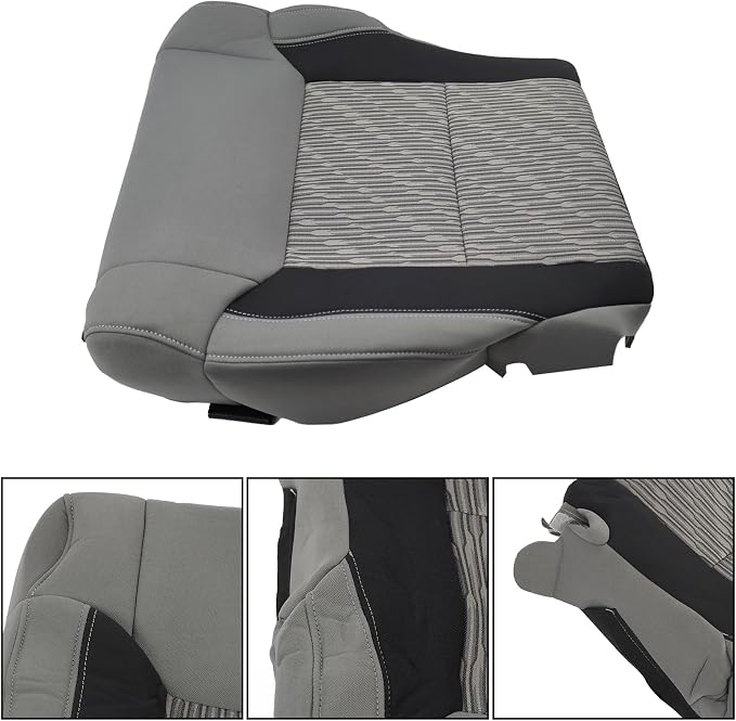 GXYWADY Front Driver Bottom Cloth Seat Cover Gray-Black Replacement for Tundra 2014 2015 2016 2017 2018 2019 2020 2021