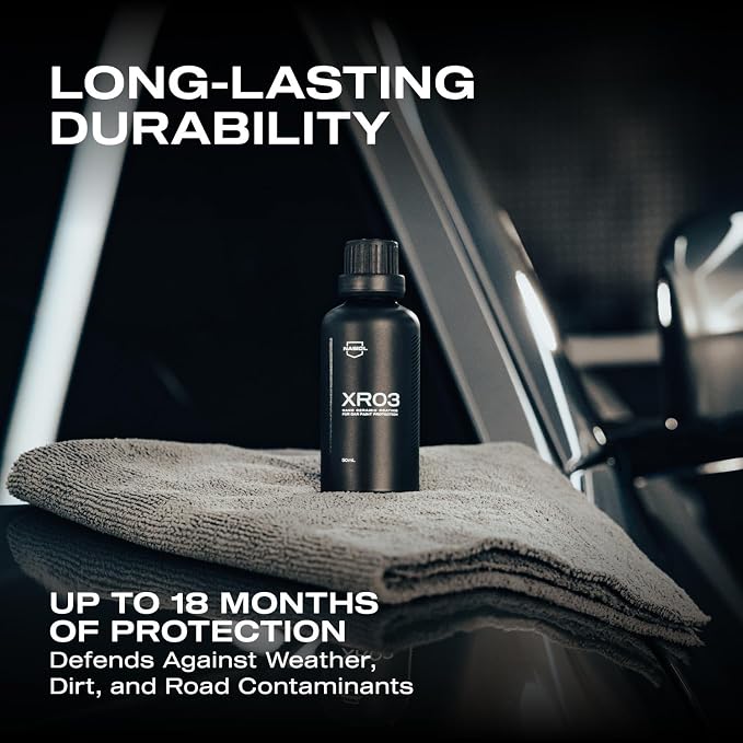 Nasiol XR03 Nano Ceramic Coating Kit – Advanced Paint Protection for Cars, Highly Hydrophobic, High Gloss Finish, One Layer Hybrid Durable Coating, Easy Application – 1.69 fl oz