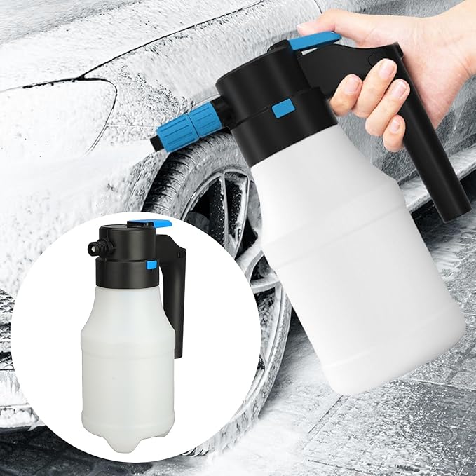 1.5L Electric Foam Sprayer, Cordless Car Wash Foam Gun, Garden Sprayer, PP Electric Foam Spray Bottle for Car Washing Garden Watering, Foam Cannon Electric Foam Sprayerfor Hose
