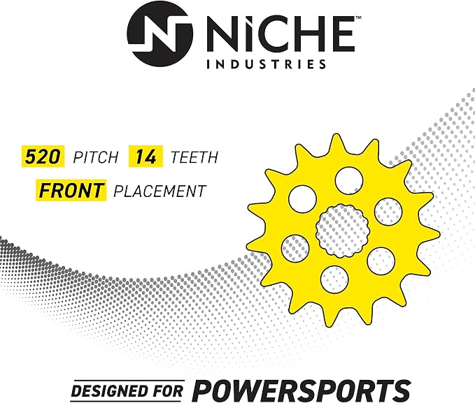 NICHE Drive Sprocket Chain Combo for Yamaha YZF-R3 MT-03 YZF-R25 MT-25 Front 14 Rear 43 Tooth 520V O-Ring 112 Links