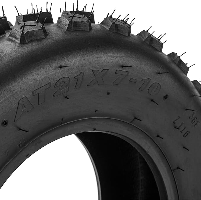 Torchbeam 21x7x10 ATV UTV Tire All-Terrain Off-Road, 4 PR 21x7-10 ATV Tires, Z-116 Mud Sand Trial Tire, Set of 2