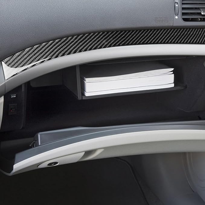 Black Soft Carbon Fiber car Interior Passenger Instrument Panel 1/Piece Decorative Sticker Suitable for Acura TSX 09-14 Carbon Fiber car Interior