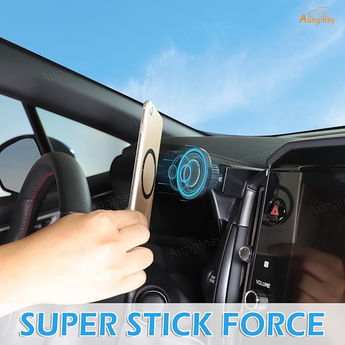 Car Vacuum Magnetic Suction Phone Holder Compatible with Subaru Crosstrek 2024+ & WRX 2022+ Center Console Air Outlet Vent Panel Mobile Phone Mount Dashboard Hands-Free Cell Phones Bracket Accessories